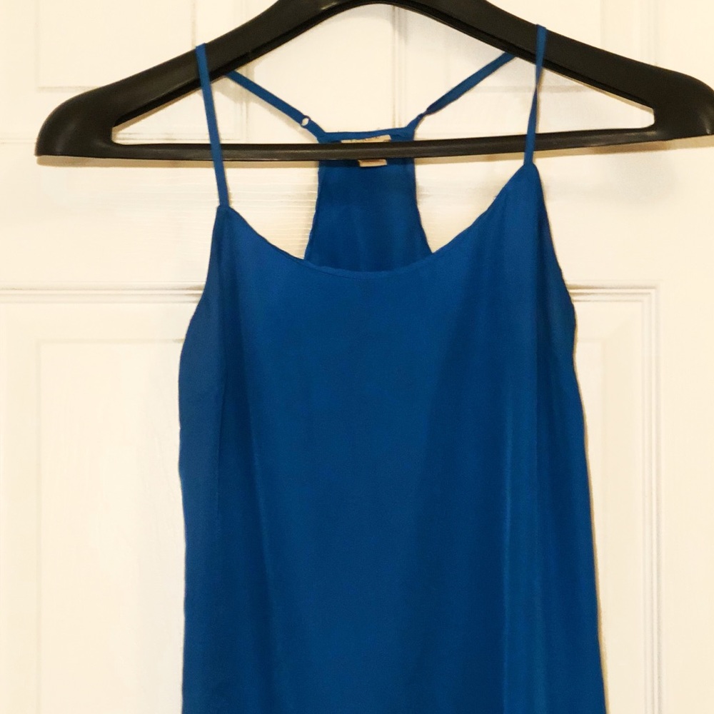 J Crew Blue Spaghetti Strap Tank Top Size 4